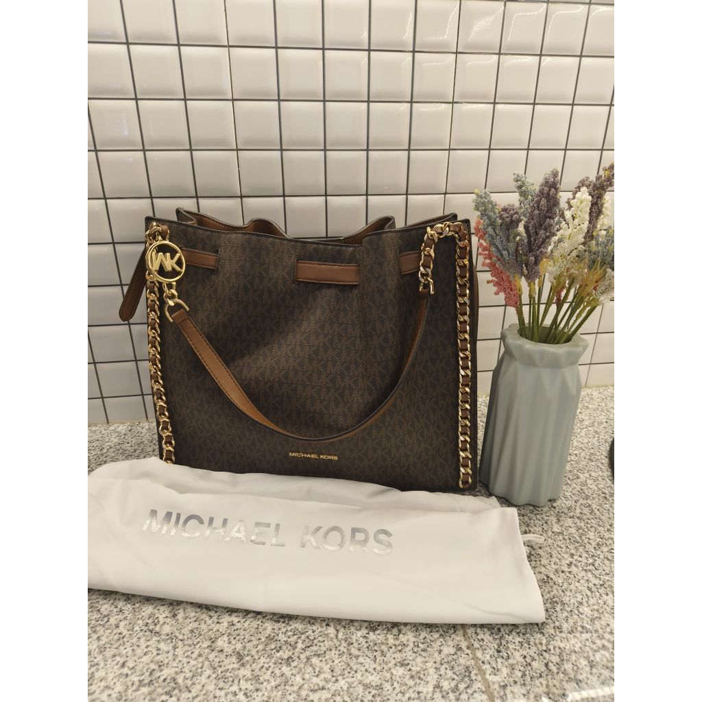 PL MK Michael Kors Tote Mina Signature Brown