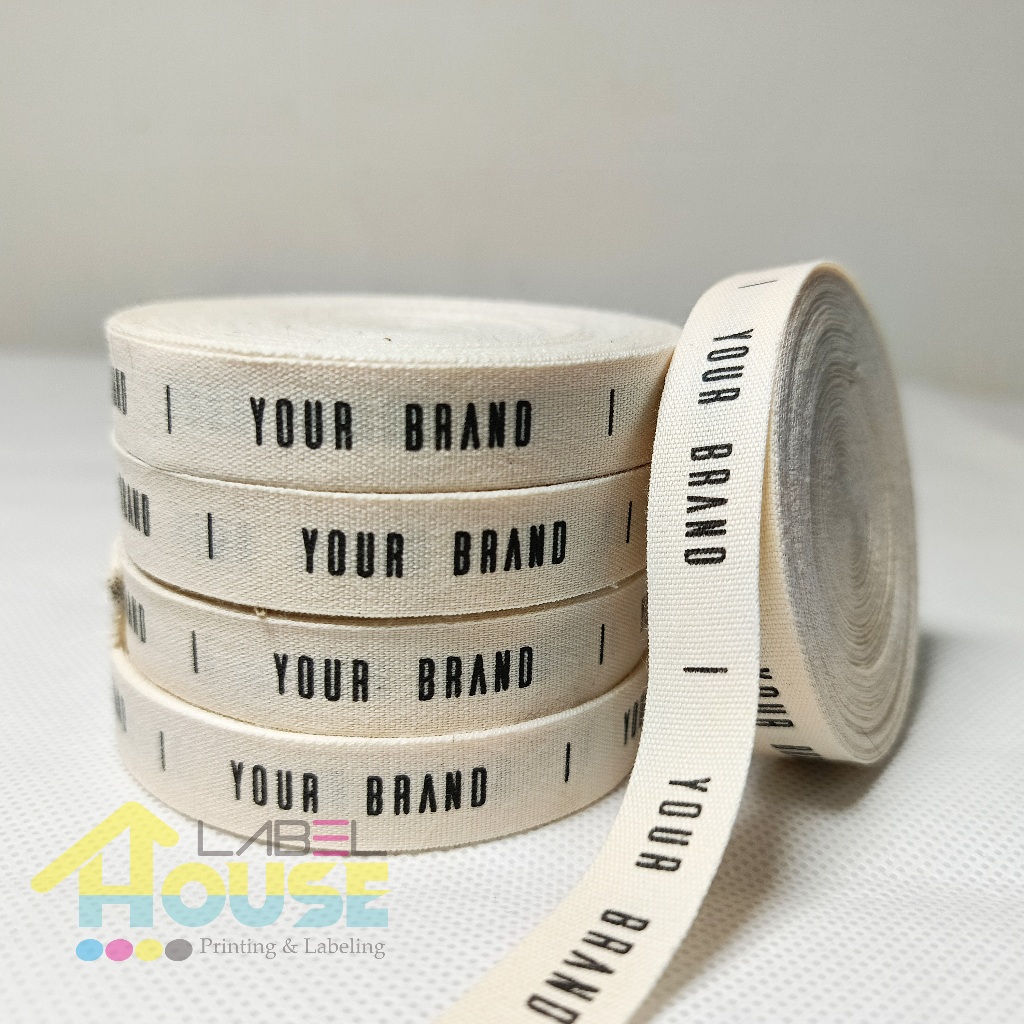 

Label Baju Katun Halus (Impor) / label baju custom nama (15 Meter | 200-350 Pcs))