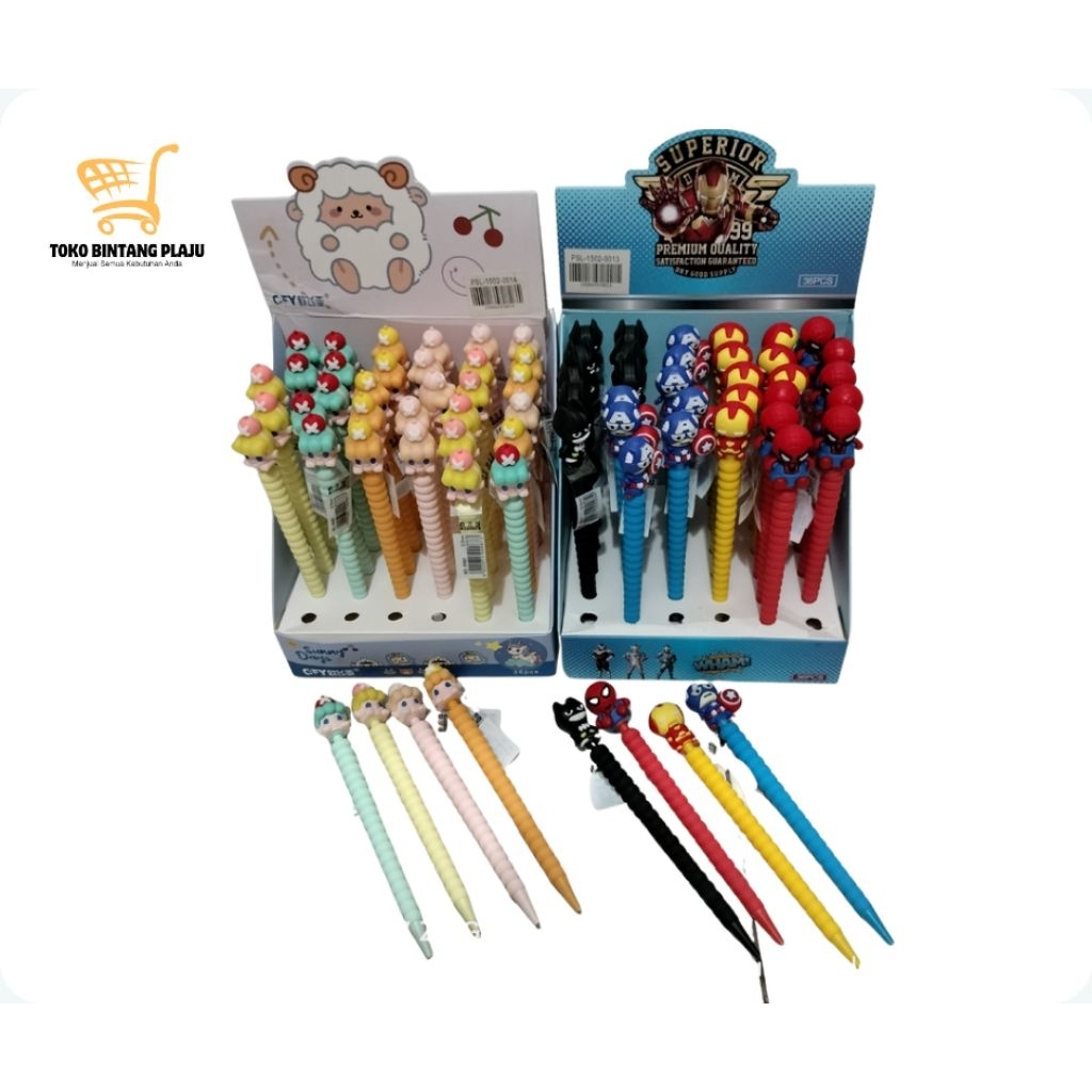 

(4PCS)PENSIL MEKANIK ULIR 0.5 MM PRINCESS SUPERHERO