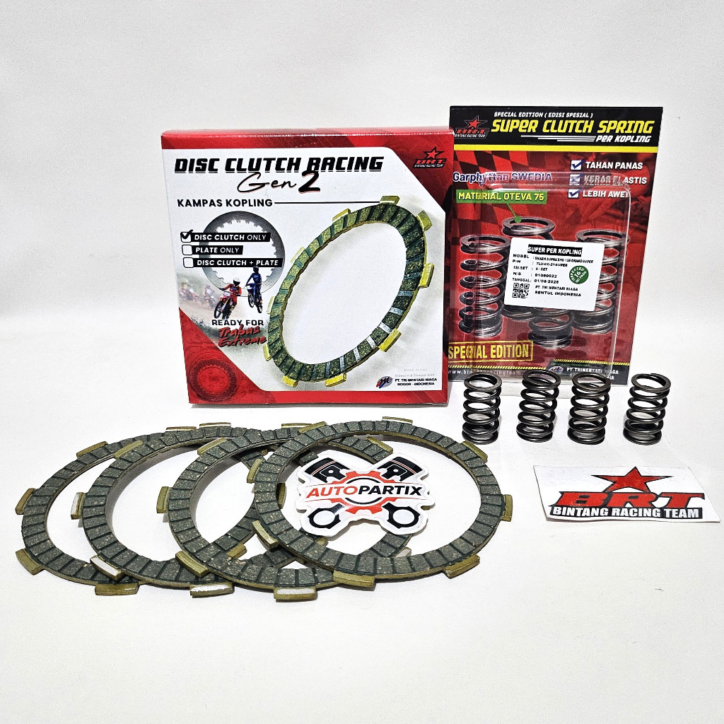 PAKET PER KOPLING & KAMPAS KOPLING BRT GRAND C100 SUPRA X SUPRA FIT WIN ASTREA LEGENDA REVO Old Lama