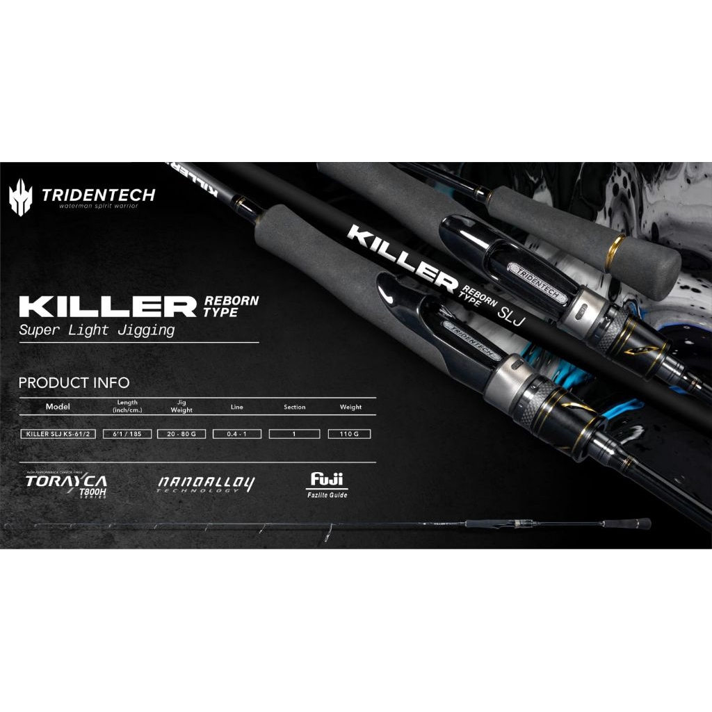 Joran Pancing ROD TRIDENTECH KILLER REBORN TYPE Super Light Jigging