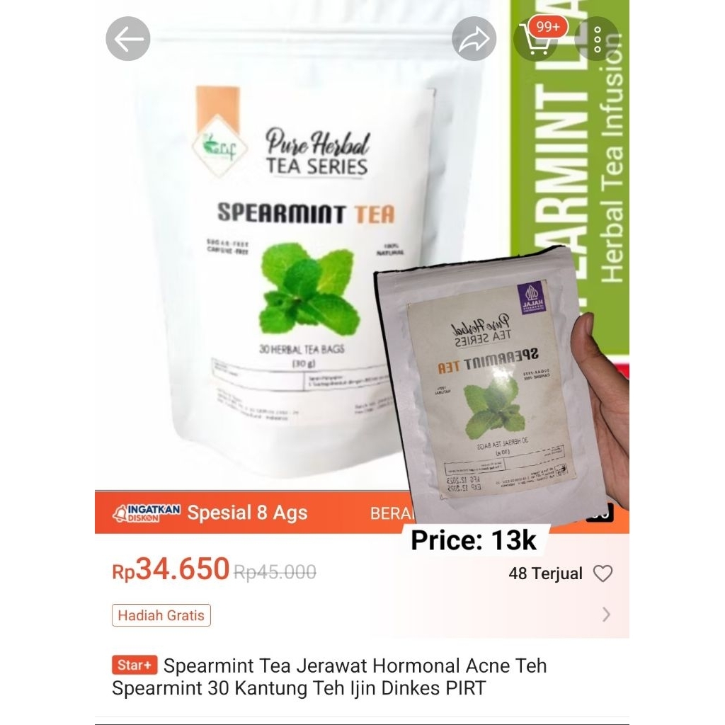 

Preloved Minuman Spearmint Tea