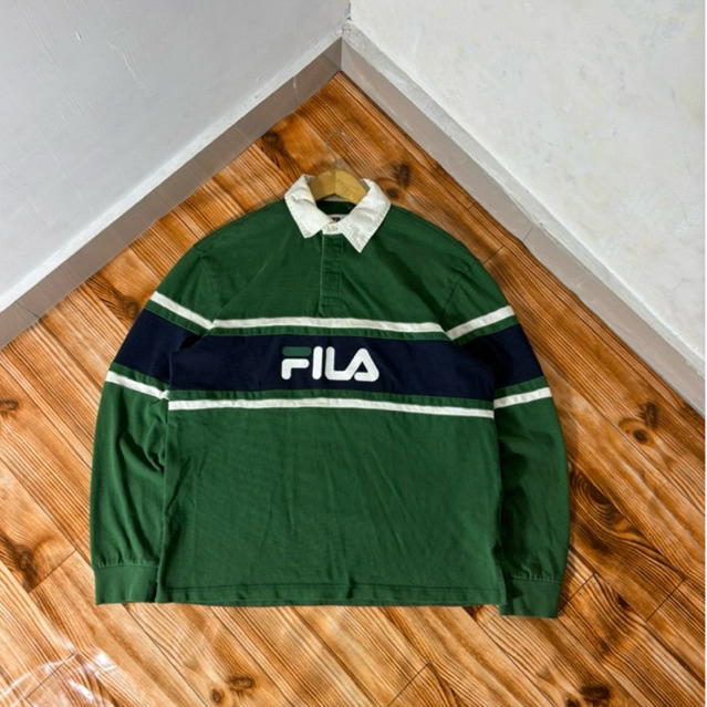 Rugby Polo Longsleeve Ijo Big Logo Second