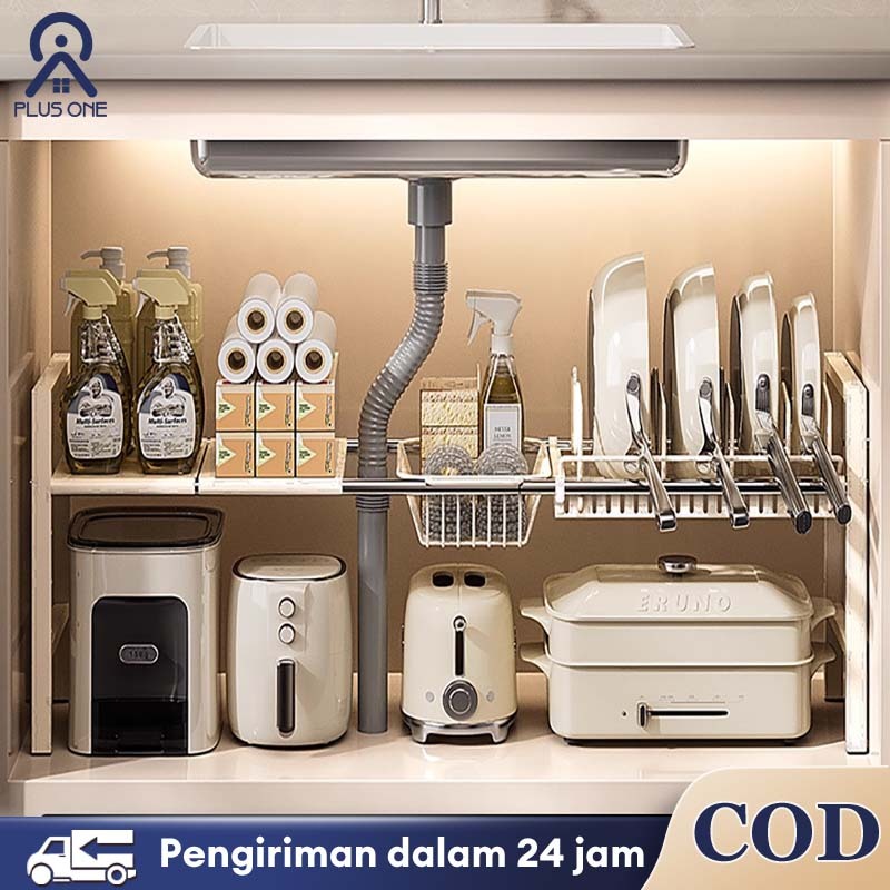 Rak Kolong Dapur Rak Bawah Wastafel Rak Panci Bawah Wastafel  Rak Bawah Dapur Kolong Stainless Steel