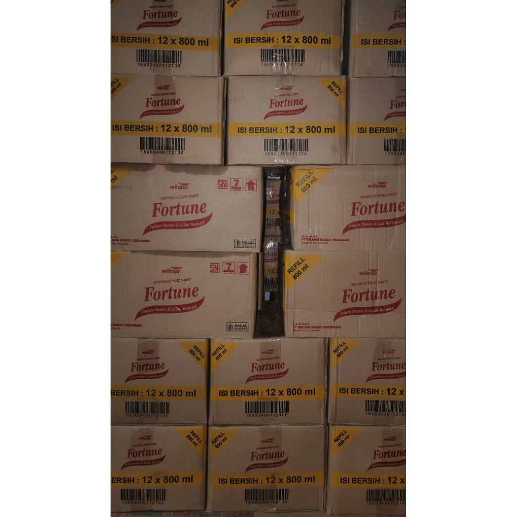 

1 dus Minyak Fortune Refil Wilmar 800 ml/12 pcs Minyak Fortune Refil 800 ml