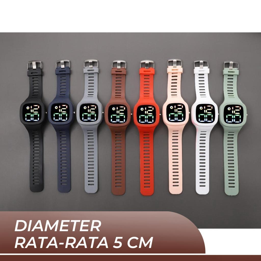 BWM-41 BELI 1 GRATIS 1 JAM TANGAN DIGITAL LED ANTI AIR RUBBER DIAMETER 50MM BISA UNTUK PRIA WANITA