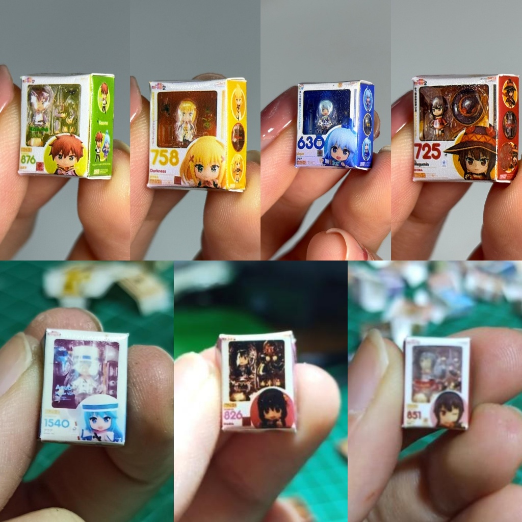 Mini Box Nendoroid 1/12 Konosuba Aqua Megumin Kazuma Darkness Yunyun