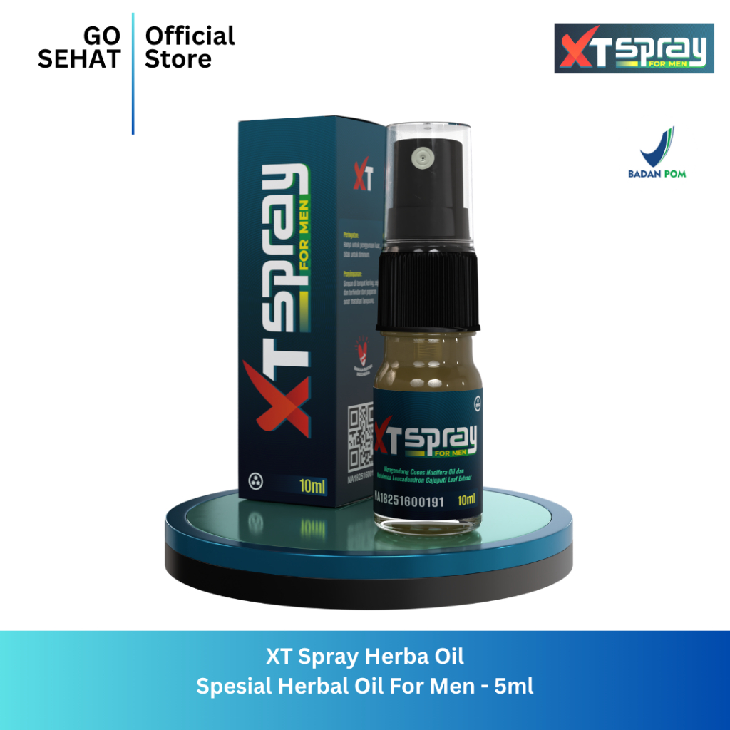 XT Spray Herba Oil Minyak Pijat Tahan Lama 10ml