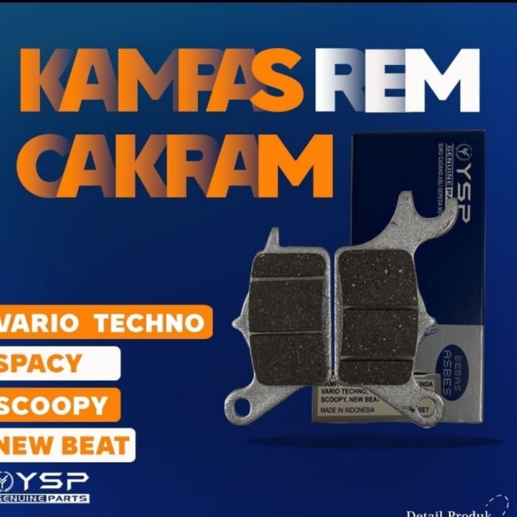 Kampas Rem Cakram Depan. VARIO TECHNO.  YSP