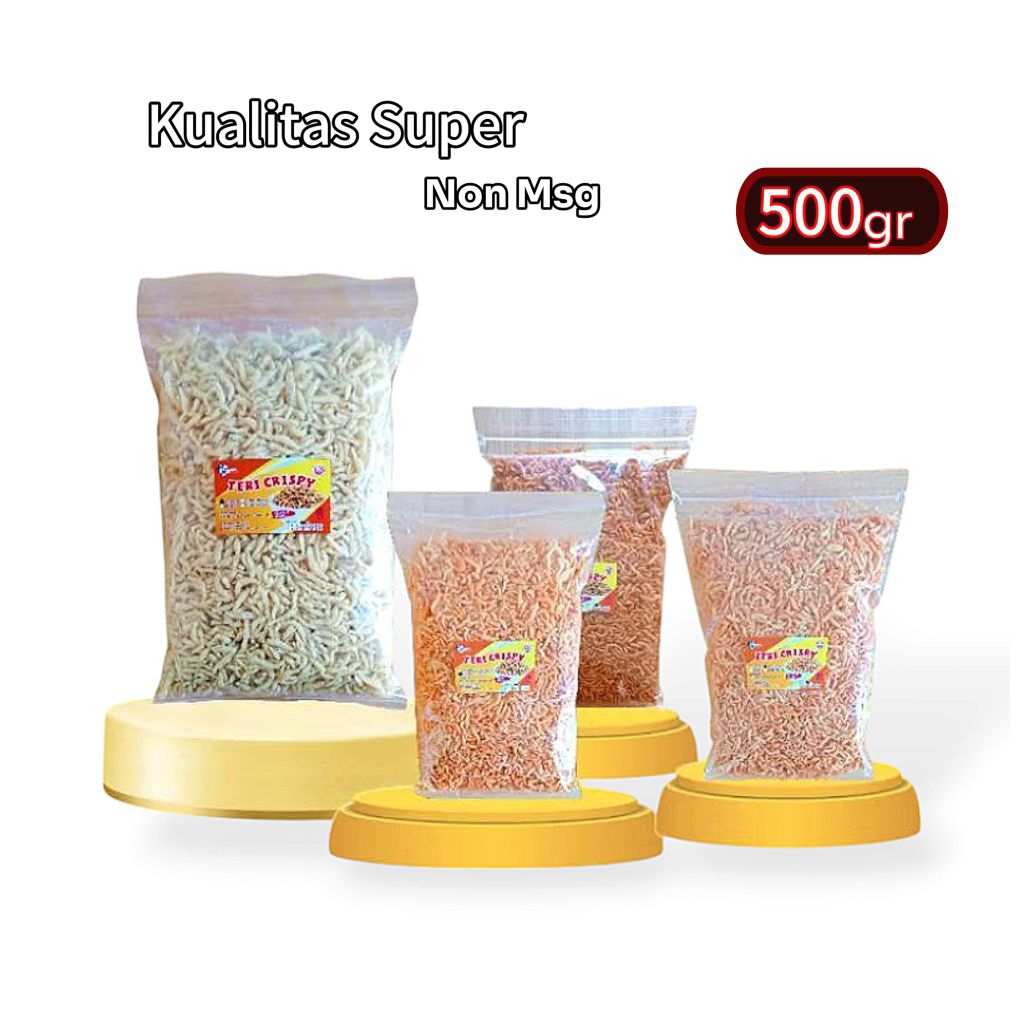 

Teri Crispy Super 500gram Teri Krispi non Msg & non pengawet - teri nasi Super - Teri krispi mpasi - teri krispi sintamel - lauk teri krispi teri crispy kenduy-Teri medan-teri oven-teri jepang- shirasu tei crispy- rufani kenduy crispy-teri nasi -teri