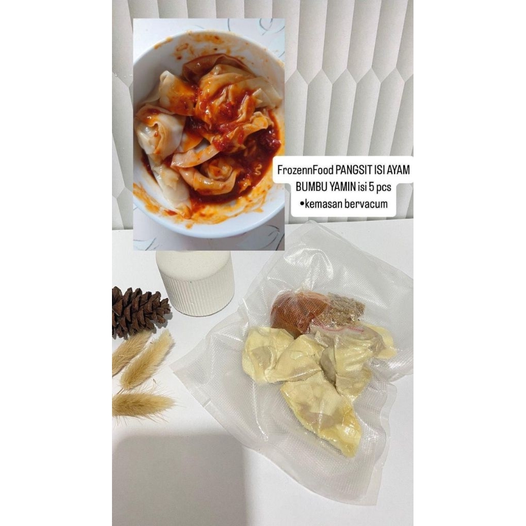 

Pangsit ayam bumbu Yamin // Pangsit ayam bumbu kuah // Frozen food pangsit halal