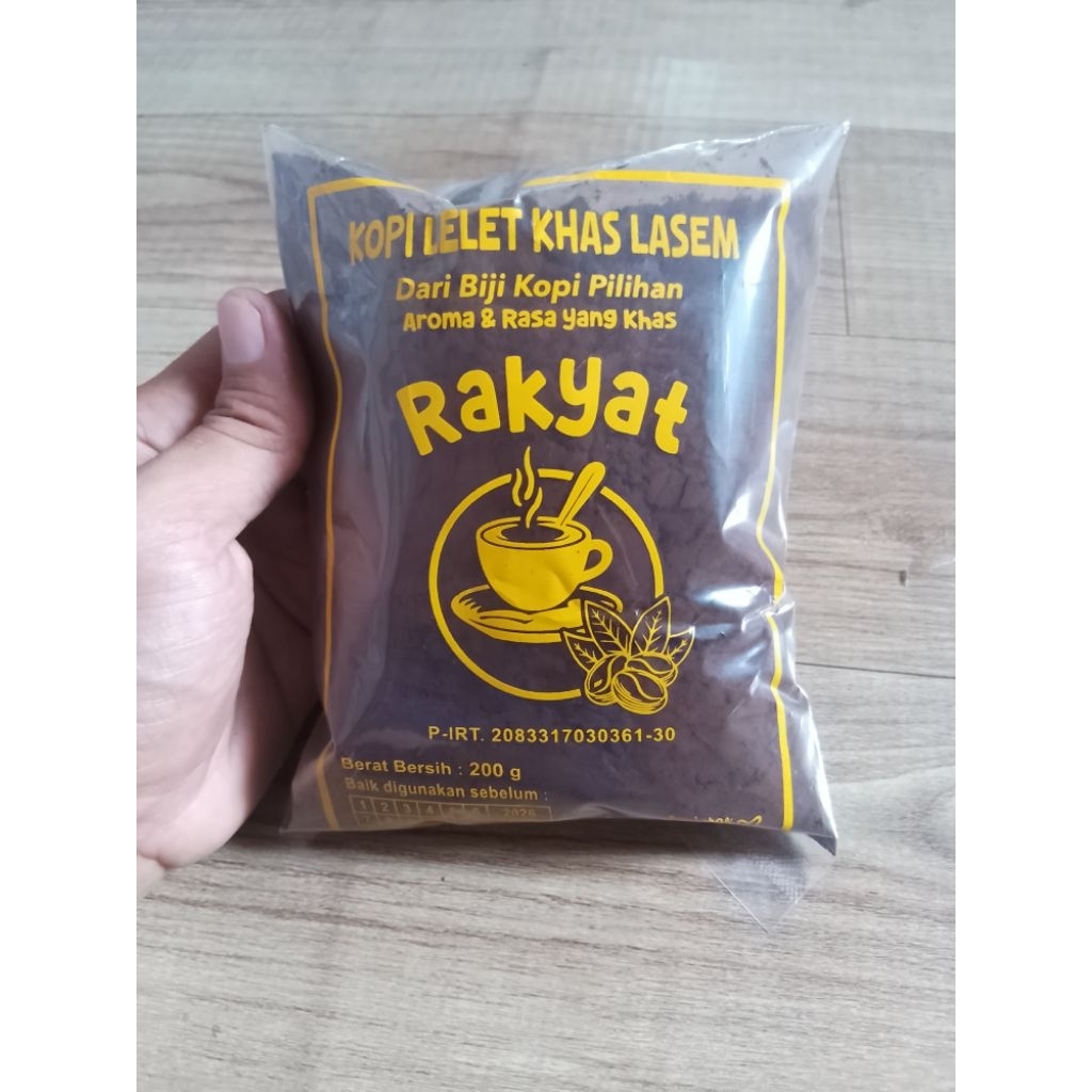 

1KG KOPI RAKYAT LELET LASEM JURAGAN MURAH HITAM LEMBUT ROBUSTA PAHIT RAJA BREWOK RADEEN REGO