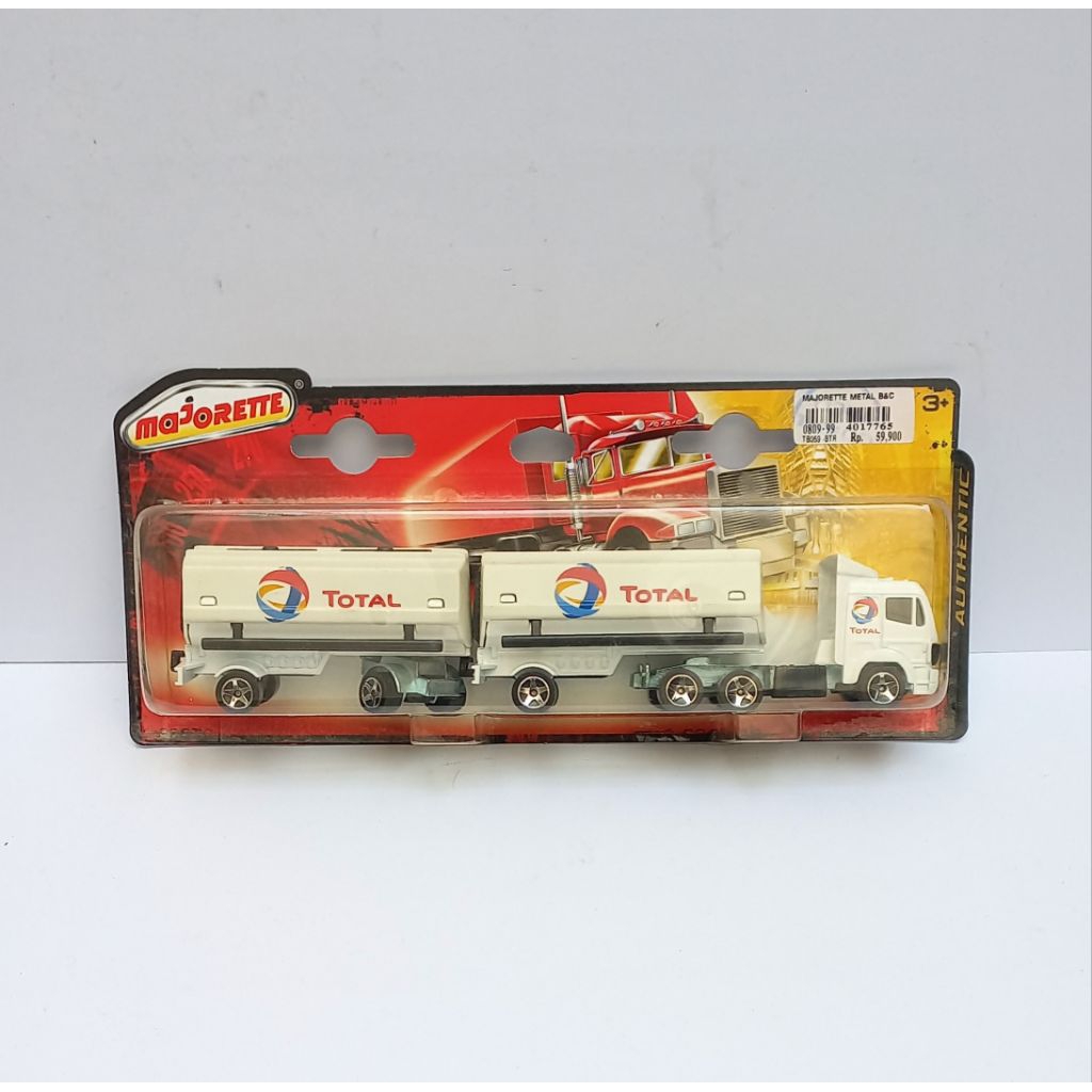majorette authentic mercedes benz actros total tanker trailer truck diecast 1/87 (t)