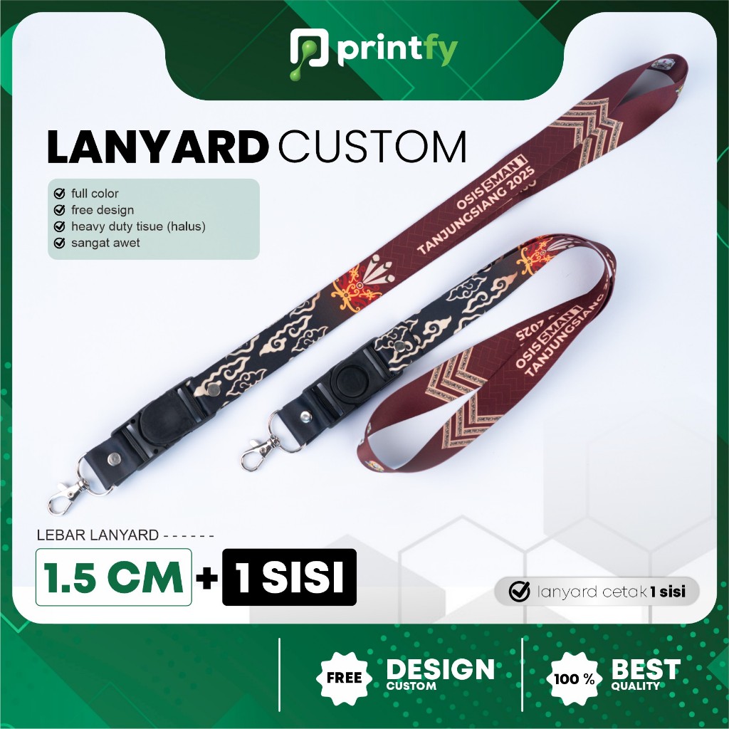 

Printfy - lanyard custom - 1 sisi - 1.5 cm