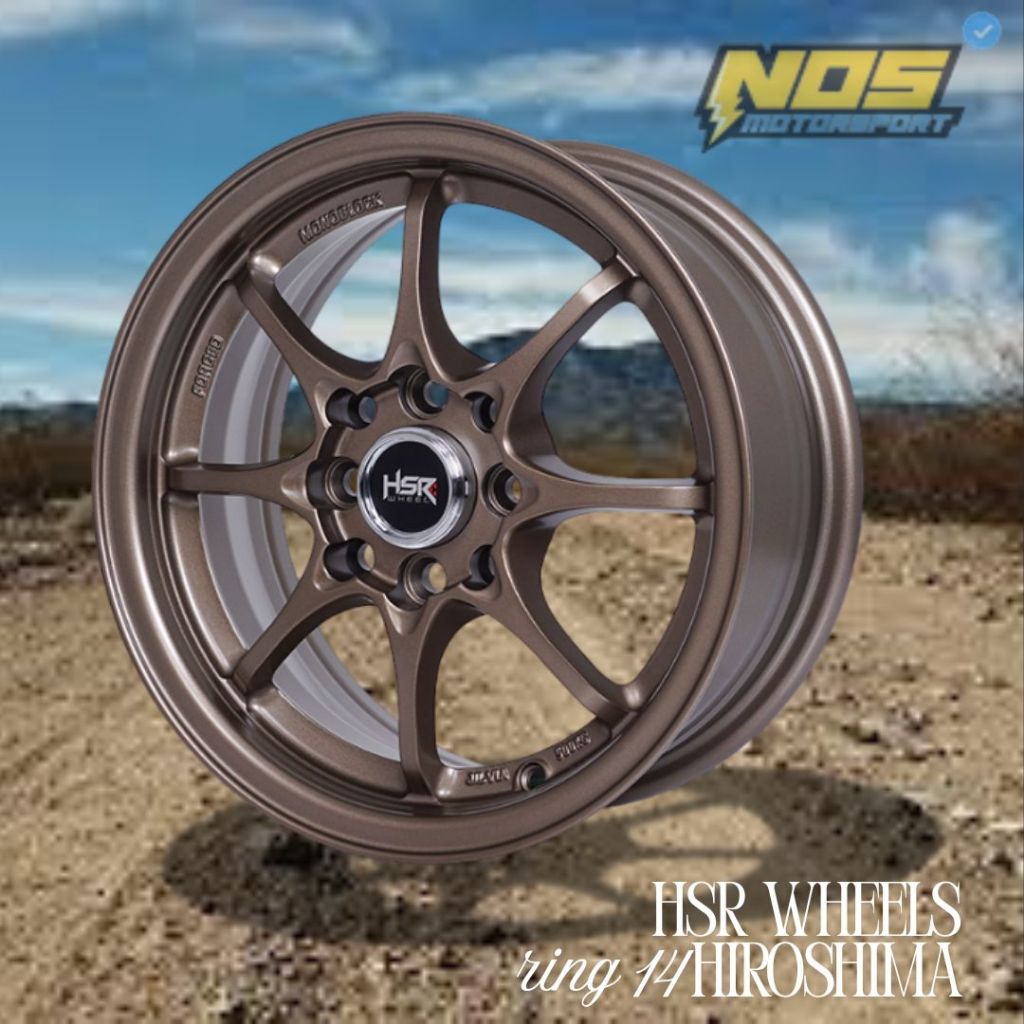 velg hsr hiroshima ring 14 pelek r14 untuk agya , ayla , datsun , avanza , xenia , sigra , calya