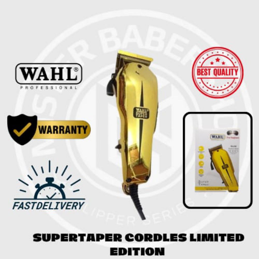 Wahl Super Taper Limiter Edition Gold Series - Clipper Alat Cukur Rambut Profesional / WAHL ORIGINAL