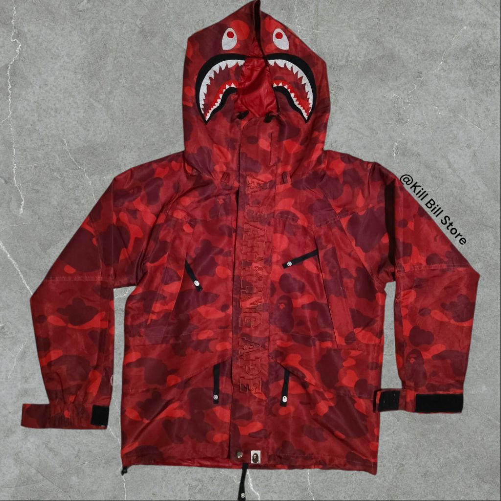 Bape Shark Red Camo Snowboard Jacket