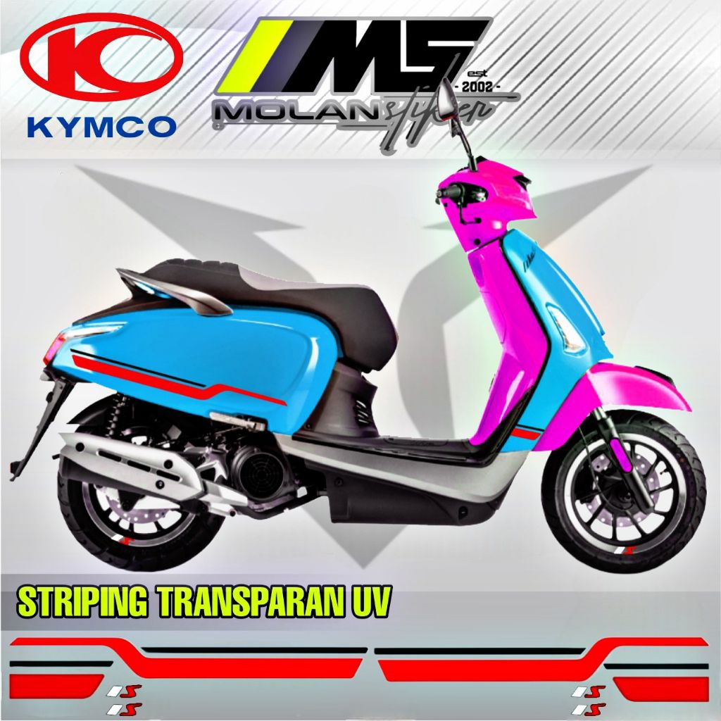 Decal Sticker Striping Variasi Transparan Uv Kymco Like 125 Sport Kymco Like 150i Abs Kymco Like 125