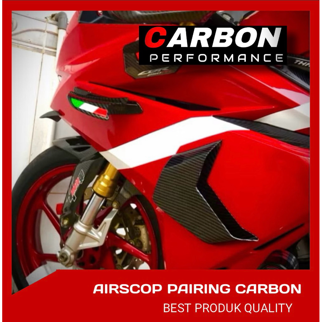 AIR FLOW WINGLET CARBON KIRI KANAN MODEL ZX UNIVERSAL ▪️motor PAIRING Cover winglet sayap air modeli