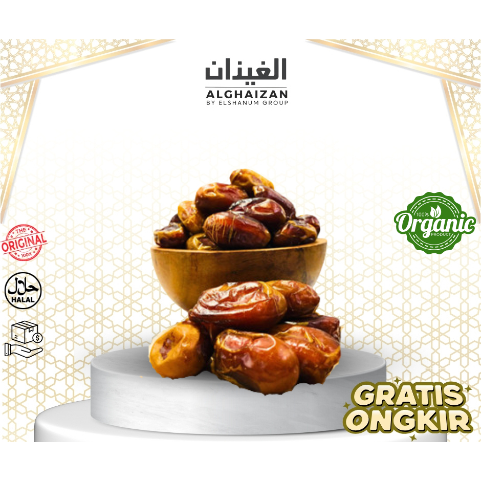 

Kurma khalas 1kg - kurma kholas premium - khalas al saad - oleh oleh haji umroh - alghaizan pusat