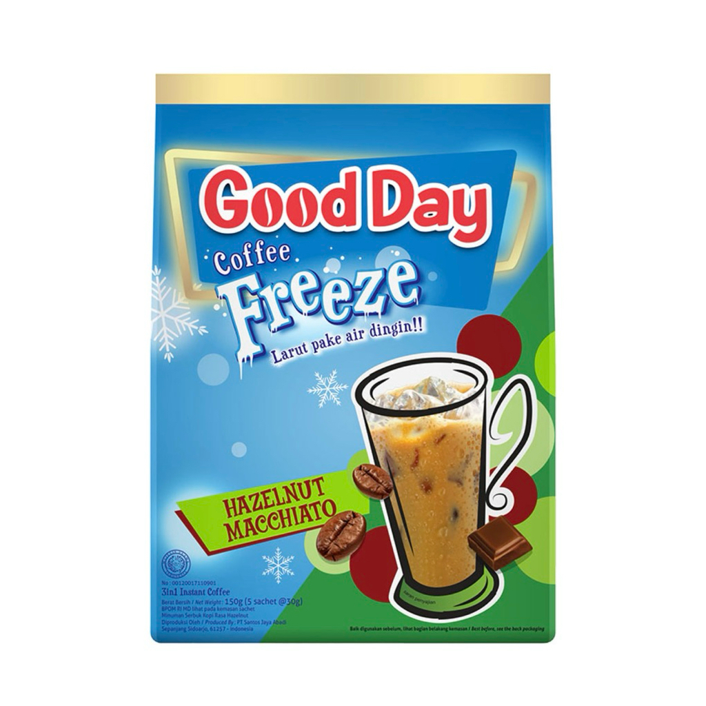 

GOOD DAY KOPI FREEZE HAZELNUT MACCHIATO SACHET 5x30g