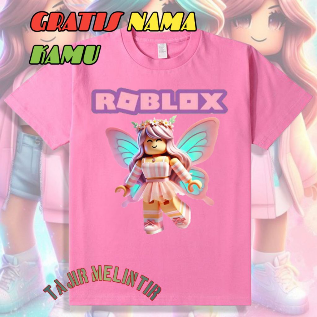 BAJU ANAK PEREMPUAN ROBLOX SKATE BOARD FREE NAMA