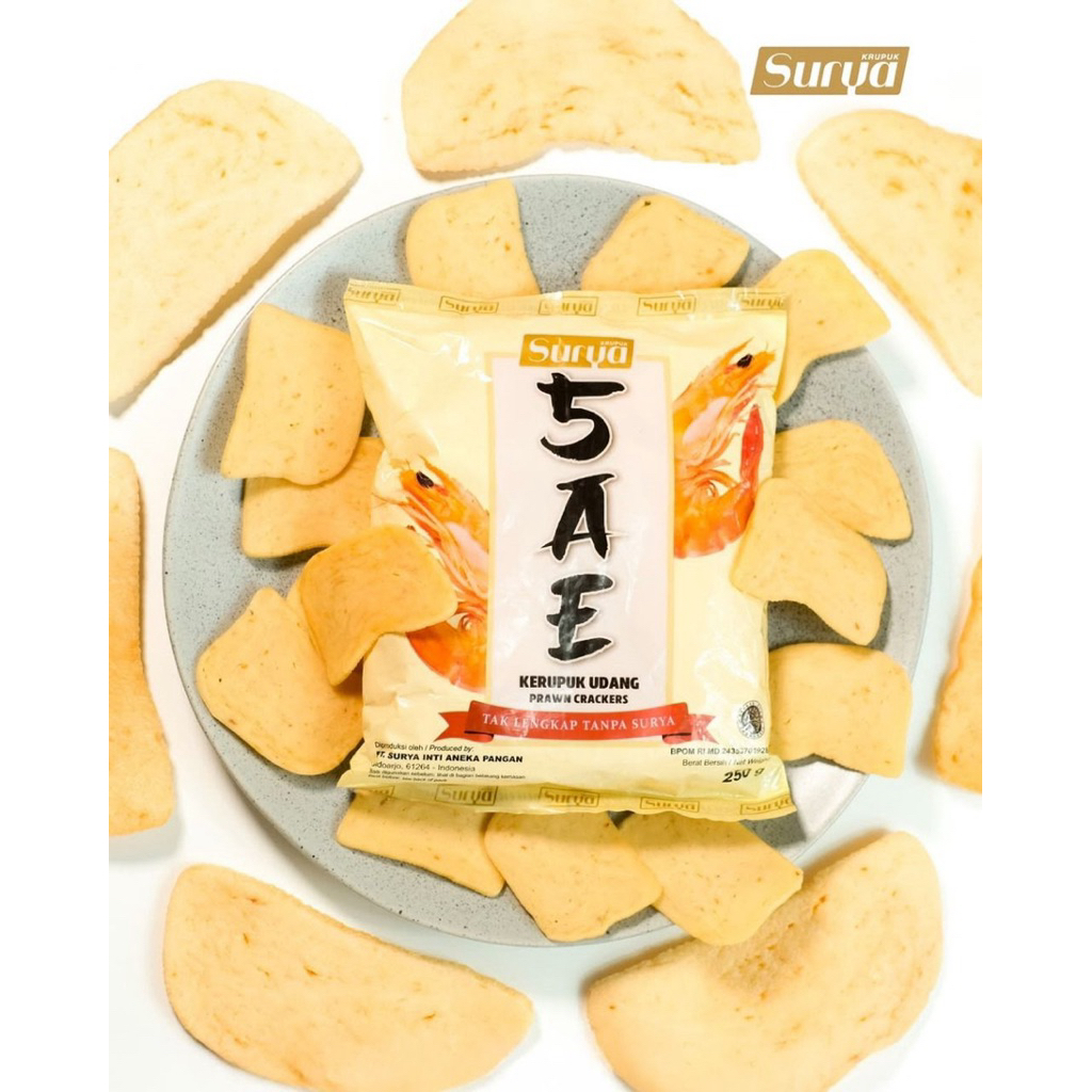 

KERUPUK UDANG SURYA SAE 250gram