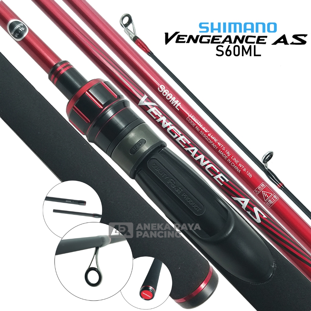 Joran Shimano VENGEANCE AS | 108-210cm | Fuji Ring | Kolam Galatama