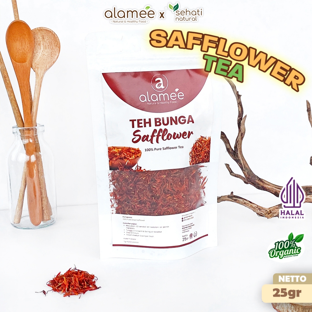 

Teh Bunga Safflower Herbal Tea Original Organik 25gr Alami Siap Seduh Minum Minuman Sehat Organic