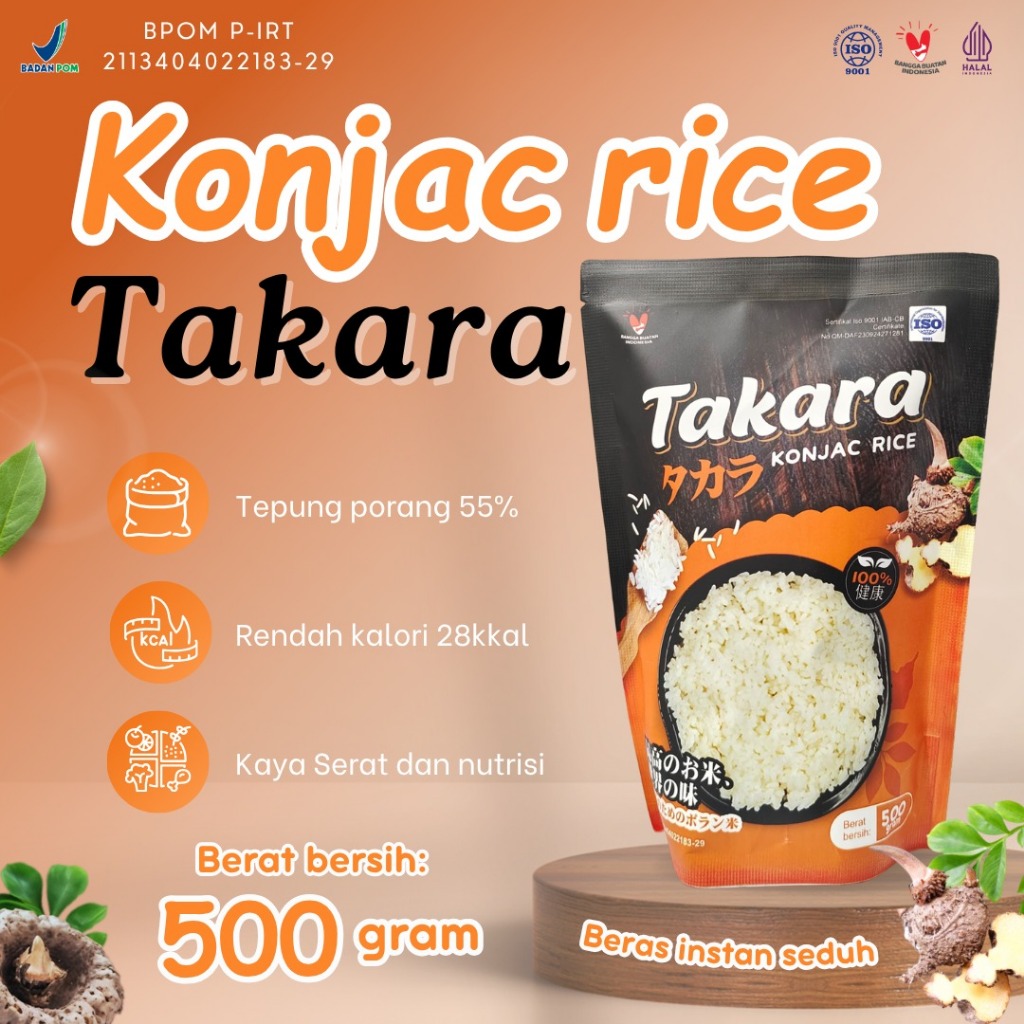 

Takara Beras Porang Seduh Kemasan 500Gram