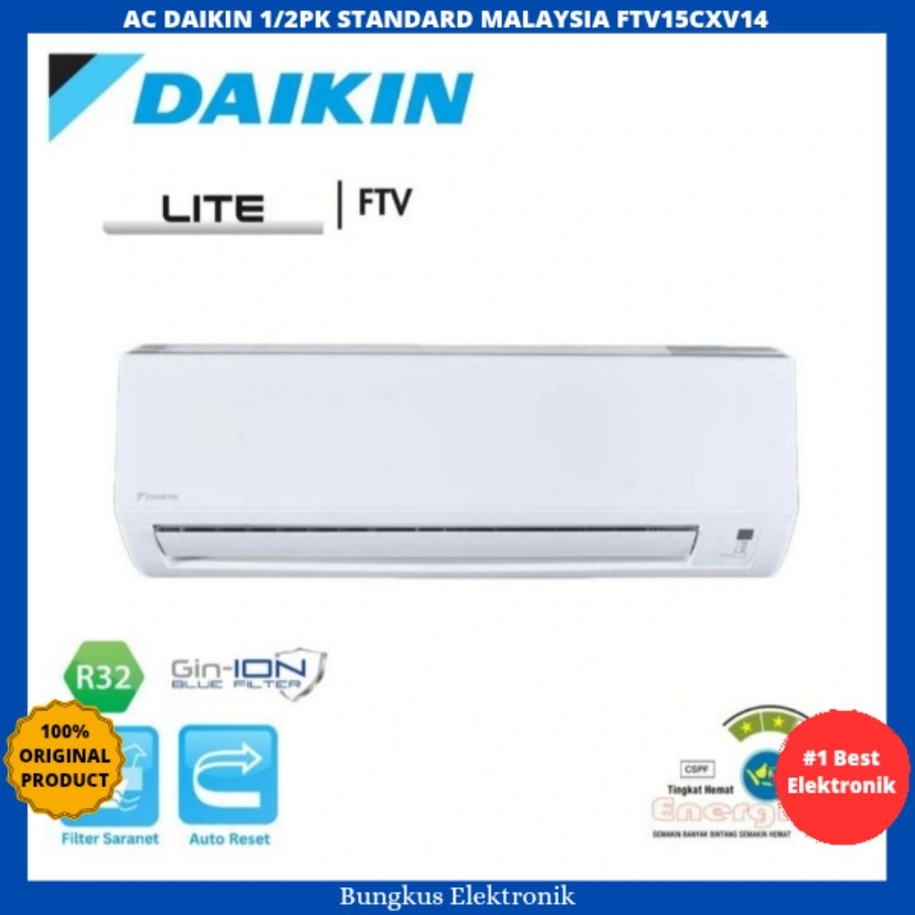 AC DAIKIN 1PK STANDARD MALAYSIA FTV25CXV14 AC DAIKIN 1PK MADE IN MALAYSIA