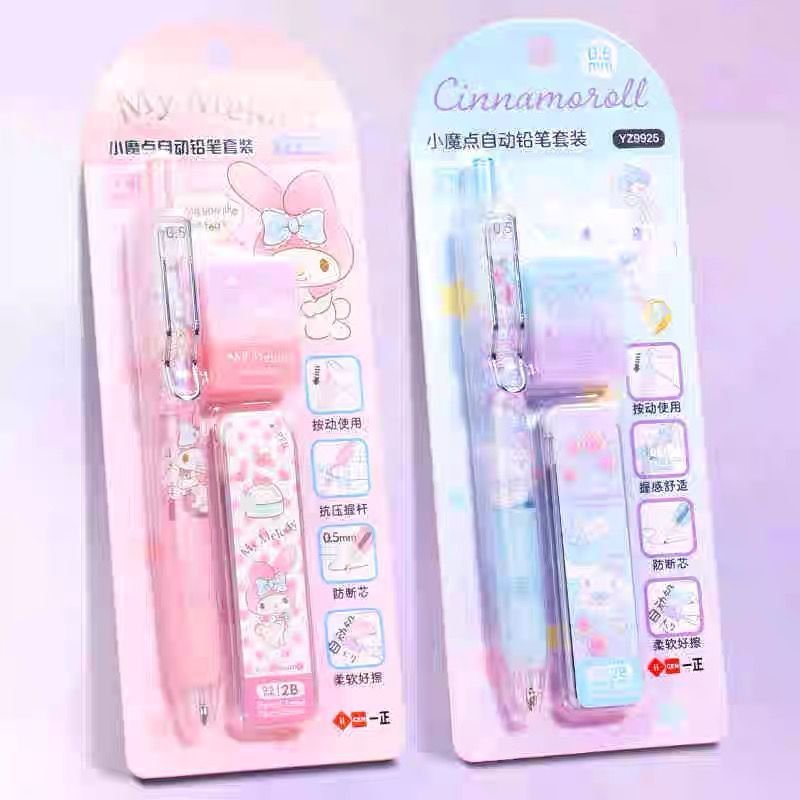 

Sanrio Mechanical Pencil Set Kuromi My Melody Pochacco Cinnamoroll Hello Kitty