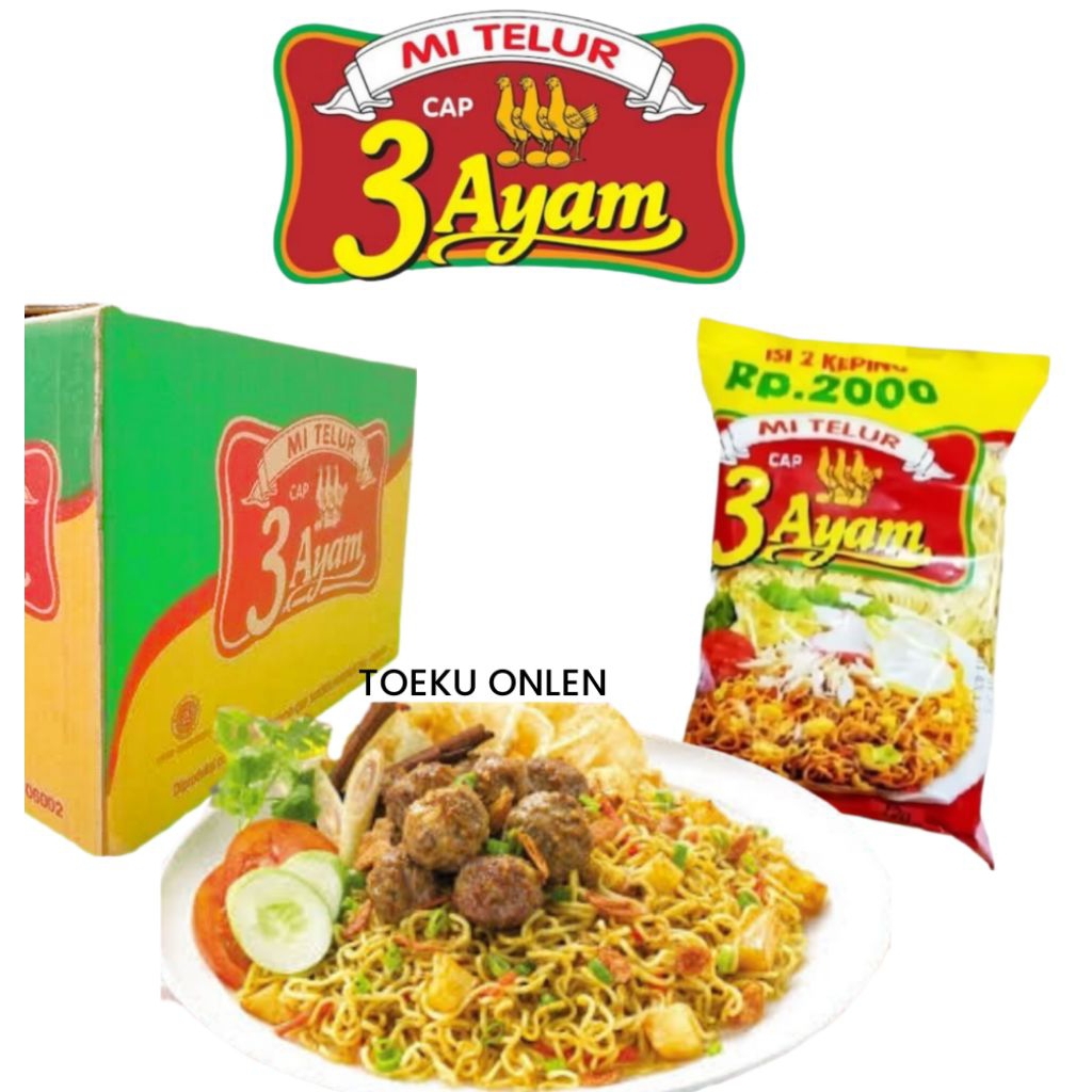 

MIE TELUR 3 AYAM 1DUS ISI 24