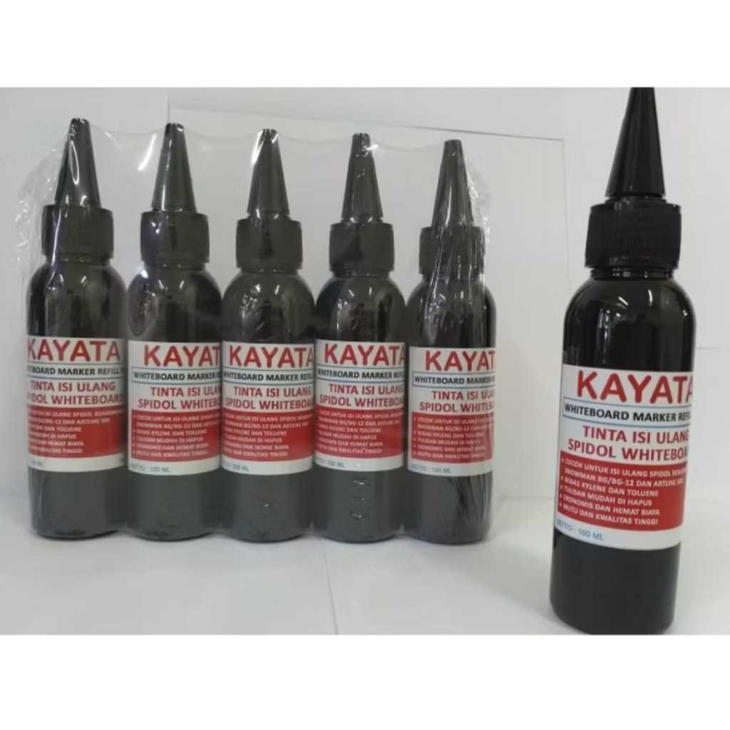 

Tinta Spidol Whiteboard Kayata 100ml / Tinta Isi Ulang dan Refill Spidol Whiteboard Per Botol / Tinta Spidol Whiteboard