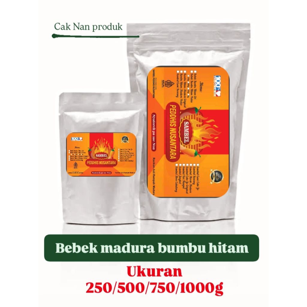 

(PEDAS) Bebek goreng bumbu hitam khas Madura ukuran 250g varian pedas mantap