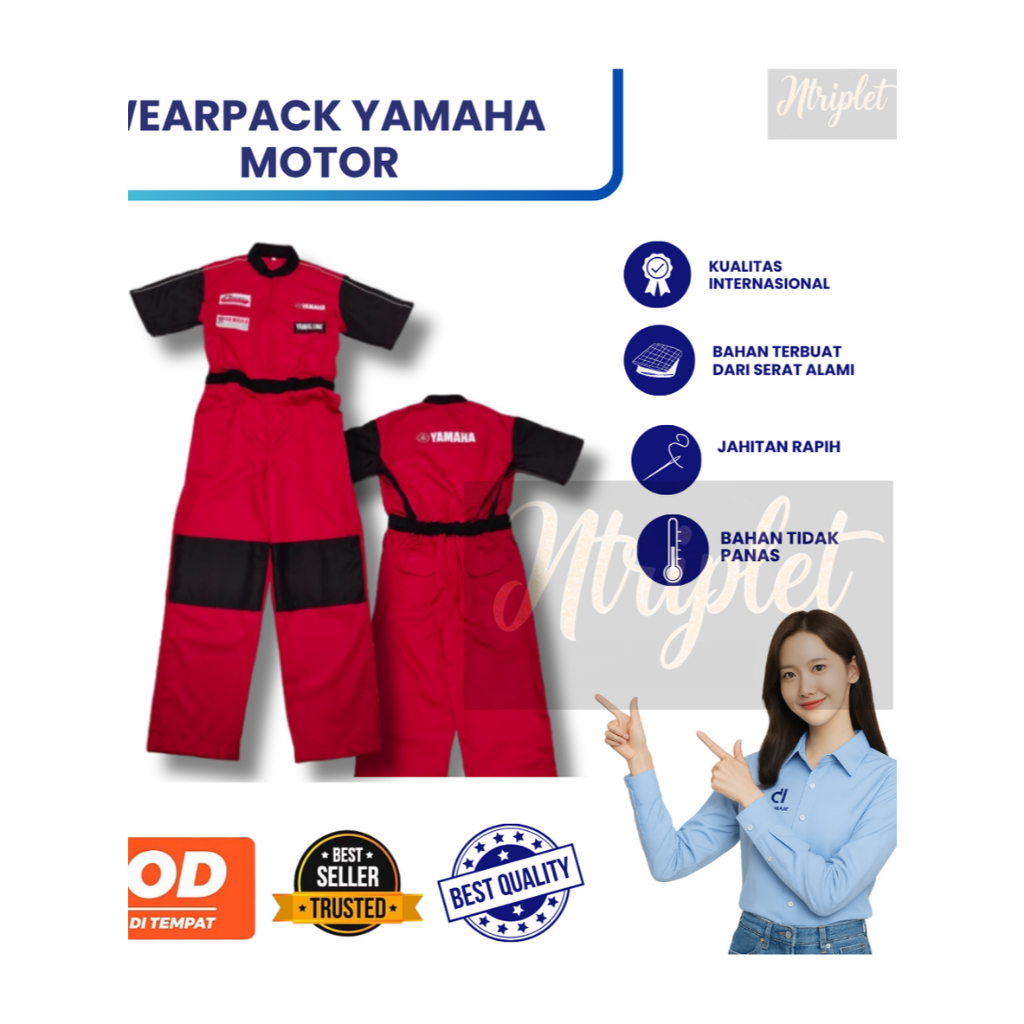 Wearpack Yamaha Mekanik Seragam untuk Bengkel Yamaha
