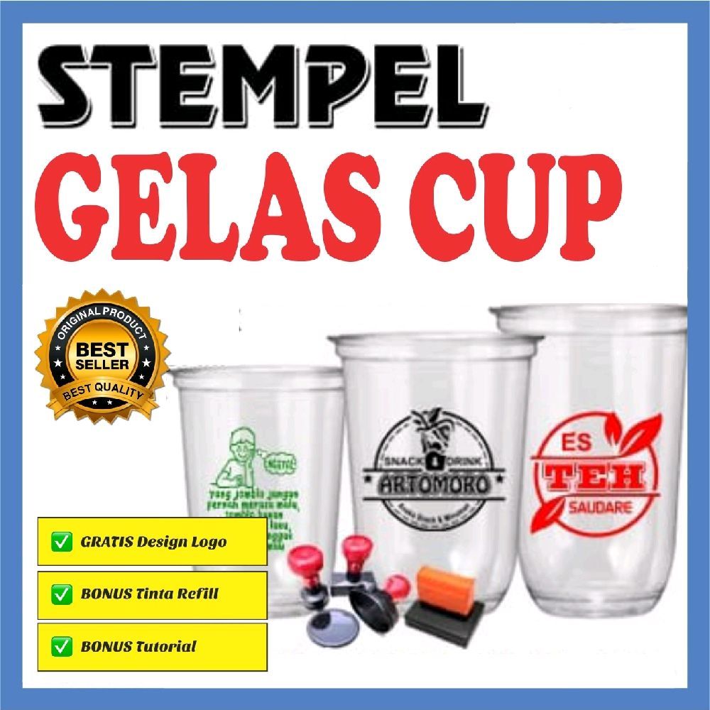 

Stempel Gelas Cup | Stempel Cup Minuman [Free Tinta Free Design] Ukuran 4x4xcm