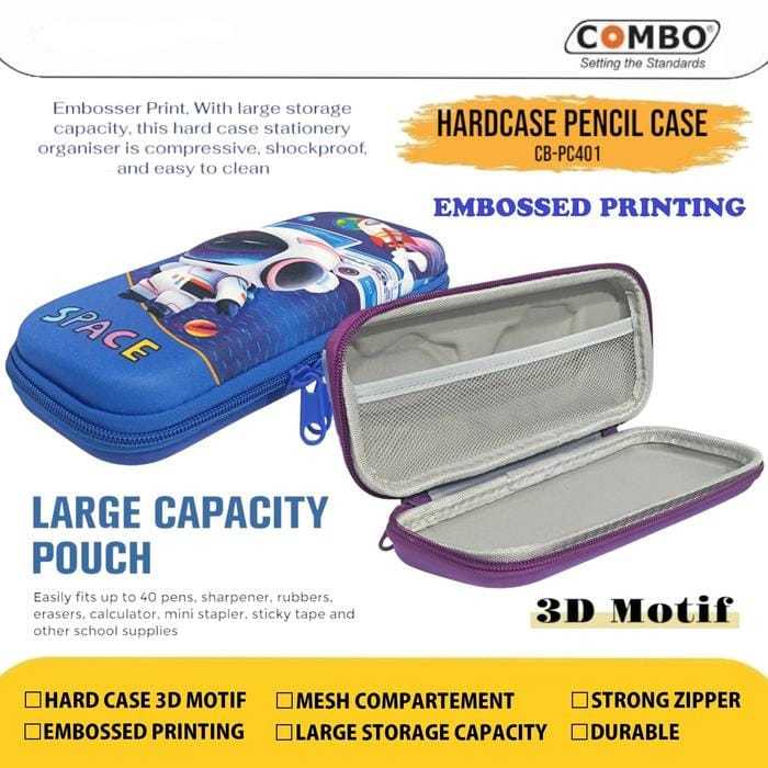 

Tempat Pensil Hard Case / Kotak Pensil 3D Embossed Print / Tempat Pensil Motif Timbul PC-401 / Pencil Case Karakter Lucu COMBO
