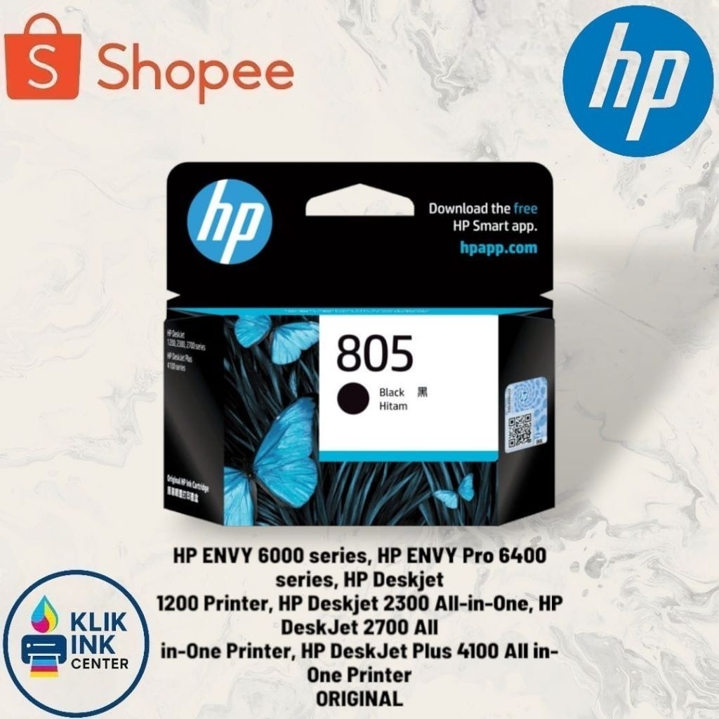 Tinta Hp 805 / Tinta Cartridge Hp 805 Black Original
