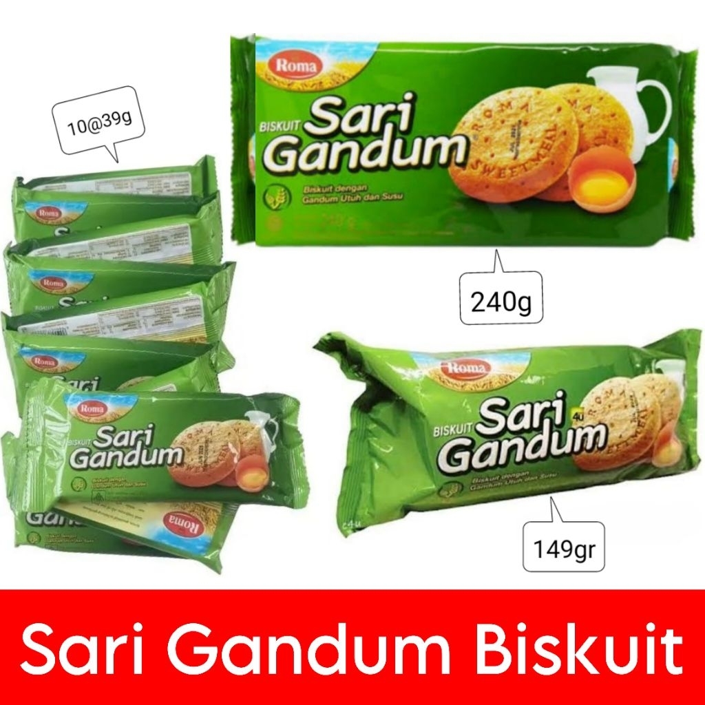 

Roma Sari Gandum biskuit roll 149g Renteng Family 240gr