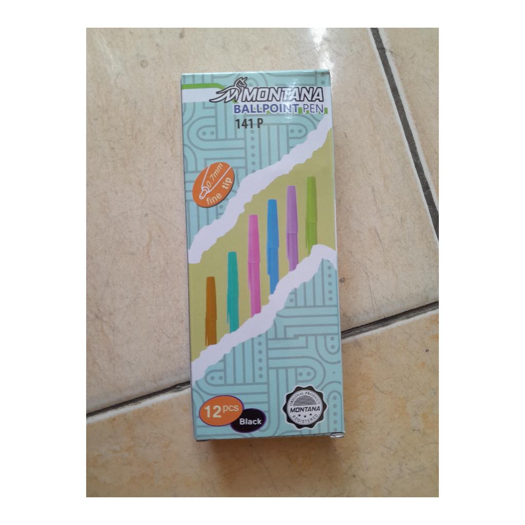 

1 Kotak Isi 12Pcs Pulpen /Pena Montana
