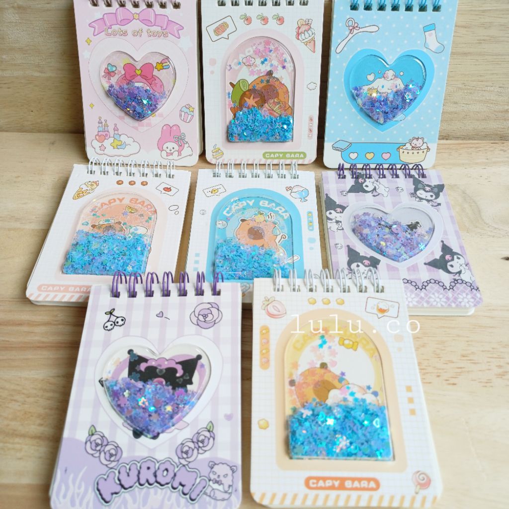 

Note A7 vertical cover glitter SAN*** CAPYBARA FX1004