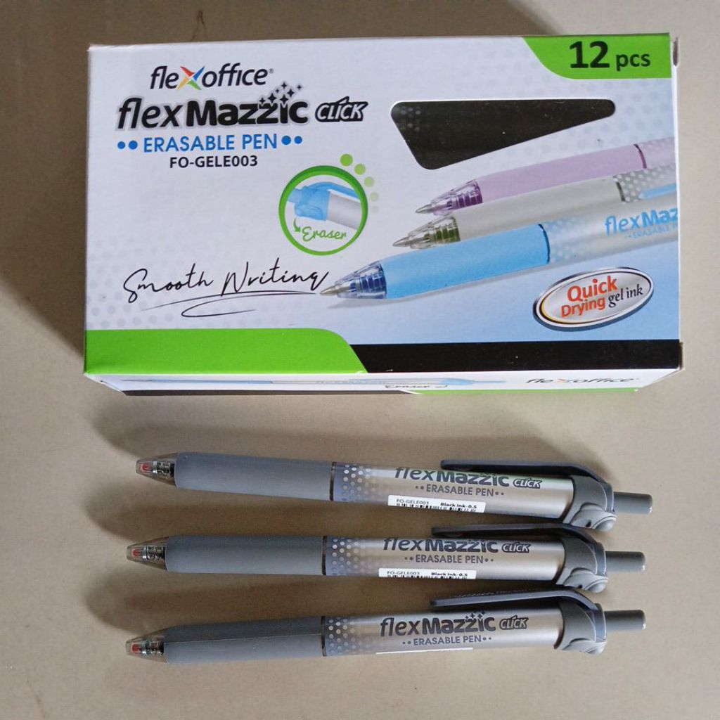 

Pulpen Flexoffice FlexMazzic Erasable Pen FO-GeLe003 hitam ( 1 pak isi 12 pcs )