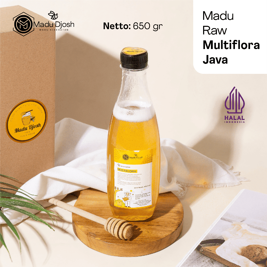 

Madu Murni Asli Multiflora 100% Pure Natural Raw Honey 650 gram/gr by Madu Djosh