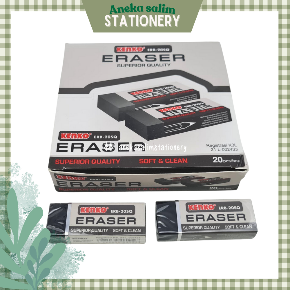 

Anekasalim - [ 1BOX/20PCS ] Stip / Penghapus Kenko ERB/ERW- 20SQ