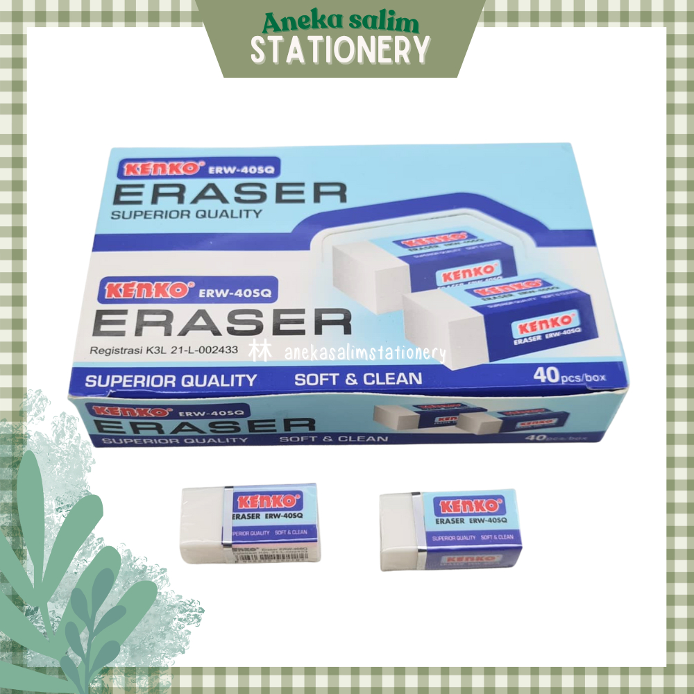 

Anekasalim - [ 1BOX/40PCS ] Stip / Penghapus Kenko ERB/ERW- 40SQ