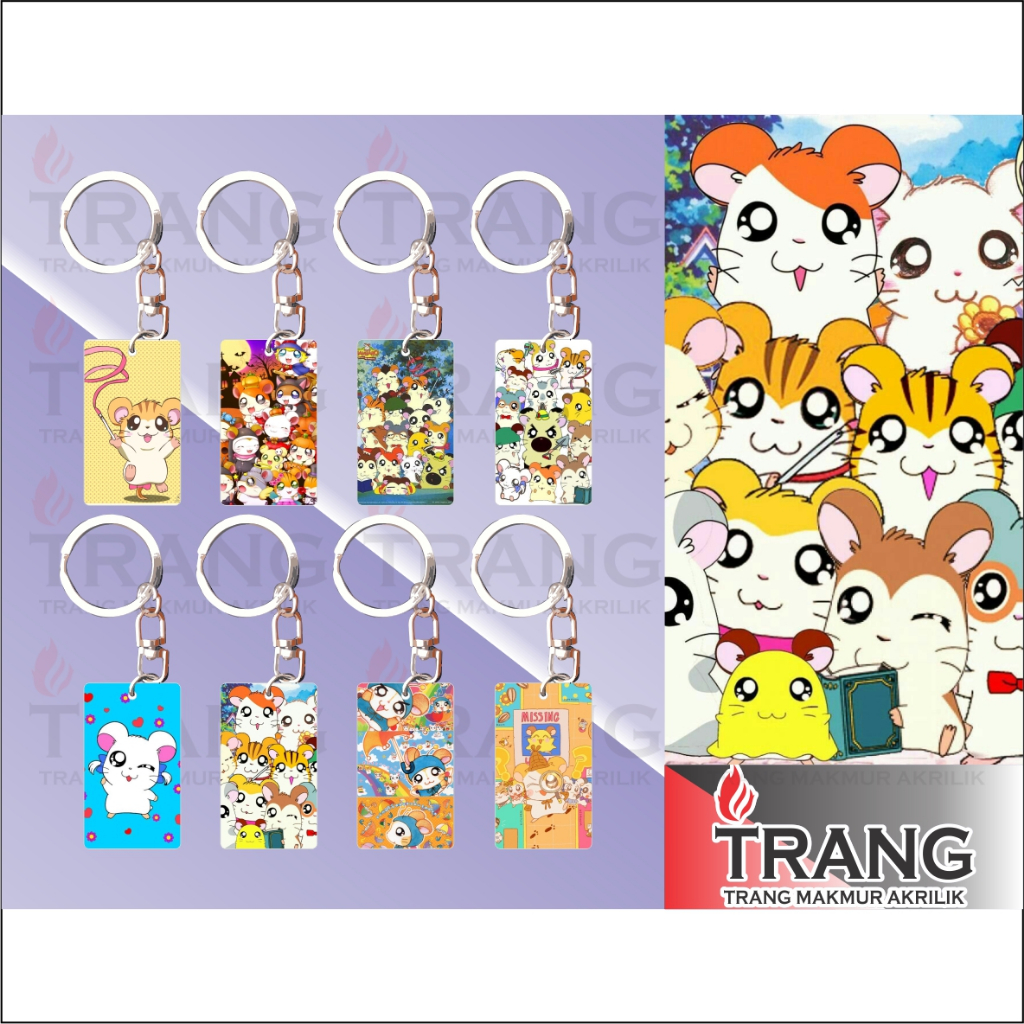 Gantungan Kunci Akrilik Hamtaro / Keychain Acrylic Hamtaro