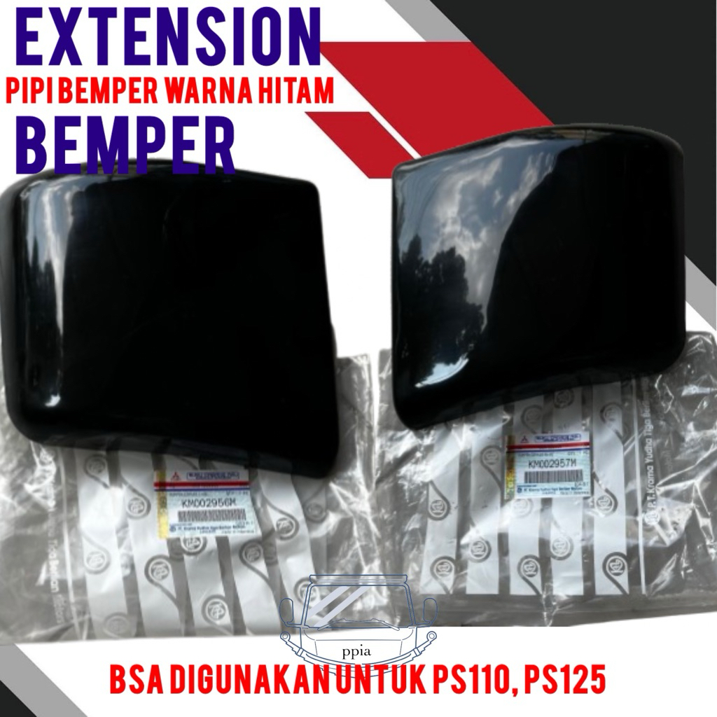 EXTENSION BEMPER / PIPI HITAM MITSUBISHI CANTER ORIGINAL KIRI KM002956M ATAU KANAN KM002957M PIPI PL