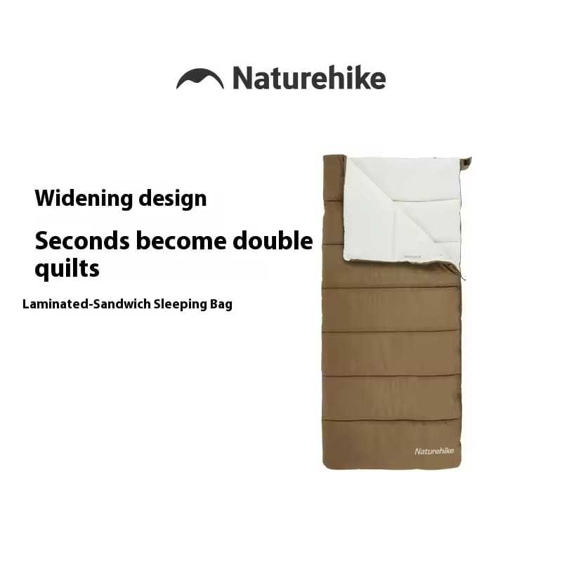 SLEEPING BAG 3 LAYER CR450 NATUREHIKE CNH22SD011 INNER BLANKET CAMPING TRAVEL OUTDOOR SPLICING DOUBL