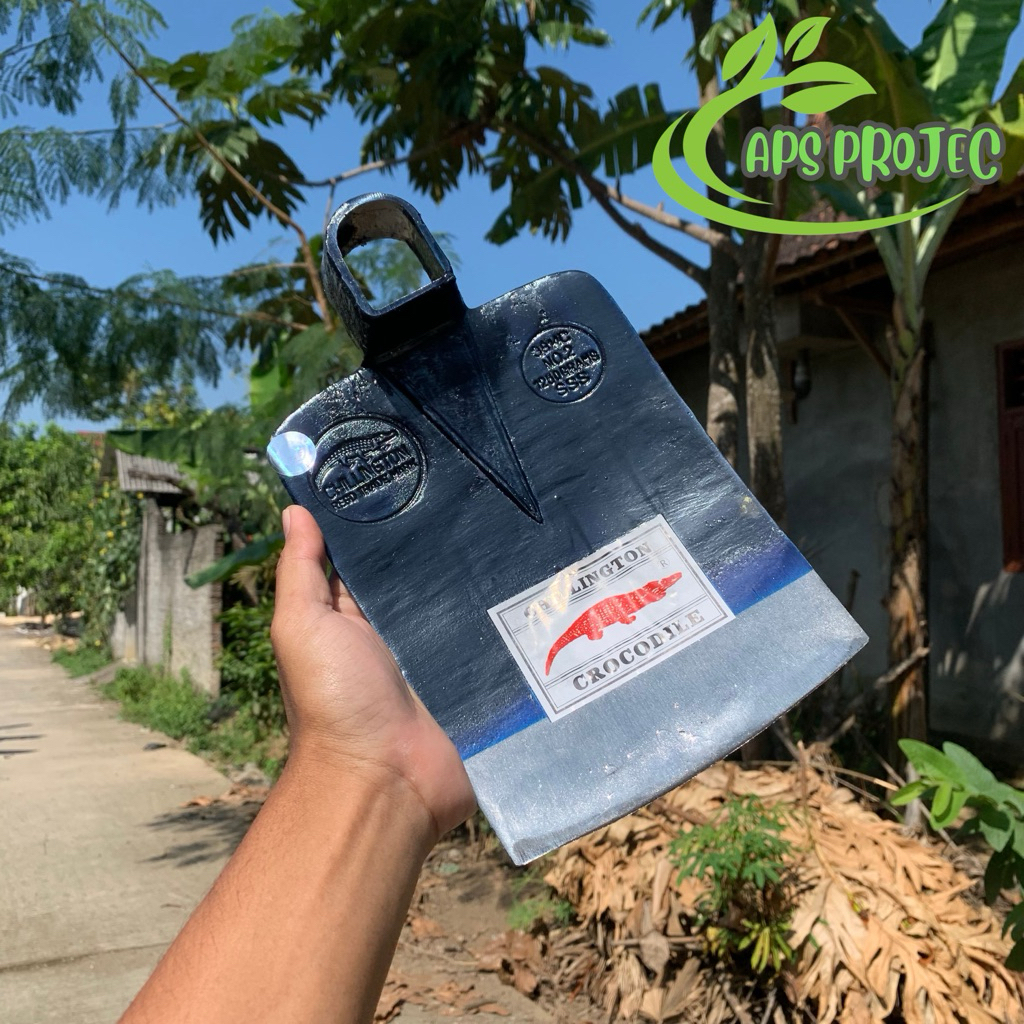Cangkul Sawah Baja Anti Lengket Cap Buaya Crocodile - Pacol Bahan Tebal Jaminan Anti Mleyot Dan Terb